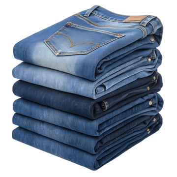 pngtree stacked folded blue jeans png image 16476863